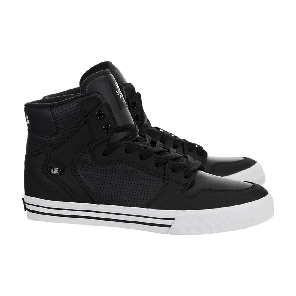 Baskets Montantes Supra Vaider Noir Black/White Homme | SZB-97101684